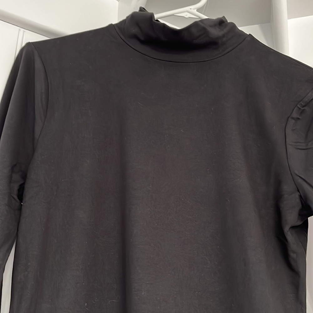 Women’s Super Soft Black Mock Neck Long Sleeve Body Suit NWT - Picture 3 of 6